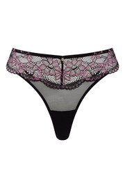 Ann Summers Black Contrast Sexy Lace Planet Thong - Image 5 of 5
