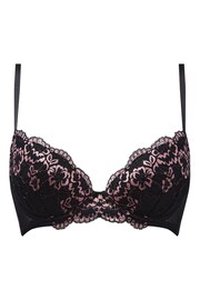 Ann Summers Black Contrast Sexy Lace Planet Padded Plunge Bra - Image 5 of 5