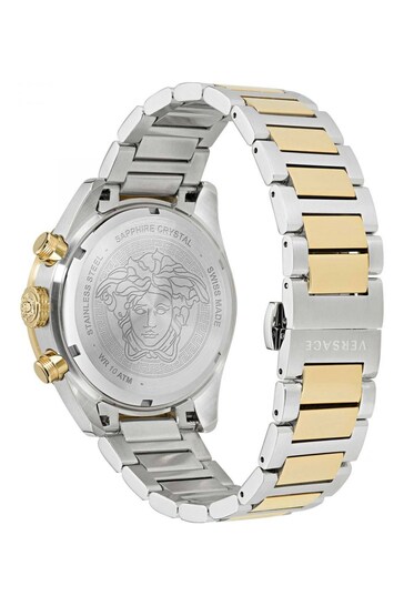 Versace Gents Gold Tone Greca Dome - Chrono Watch