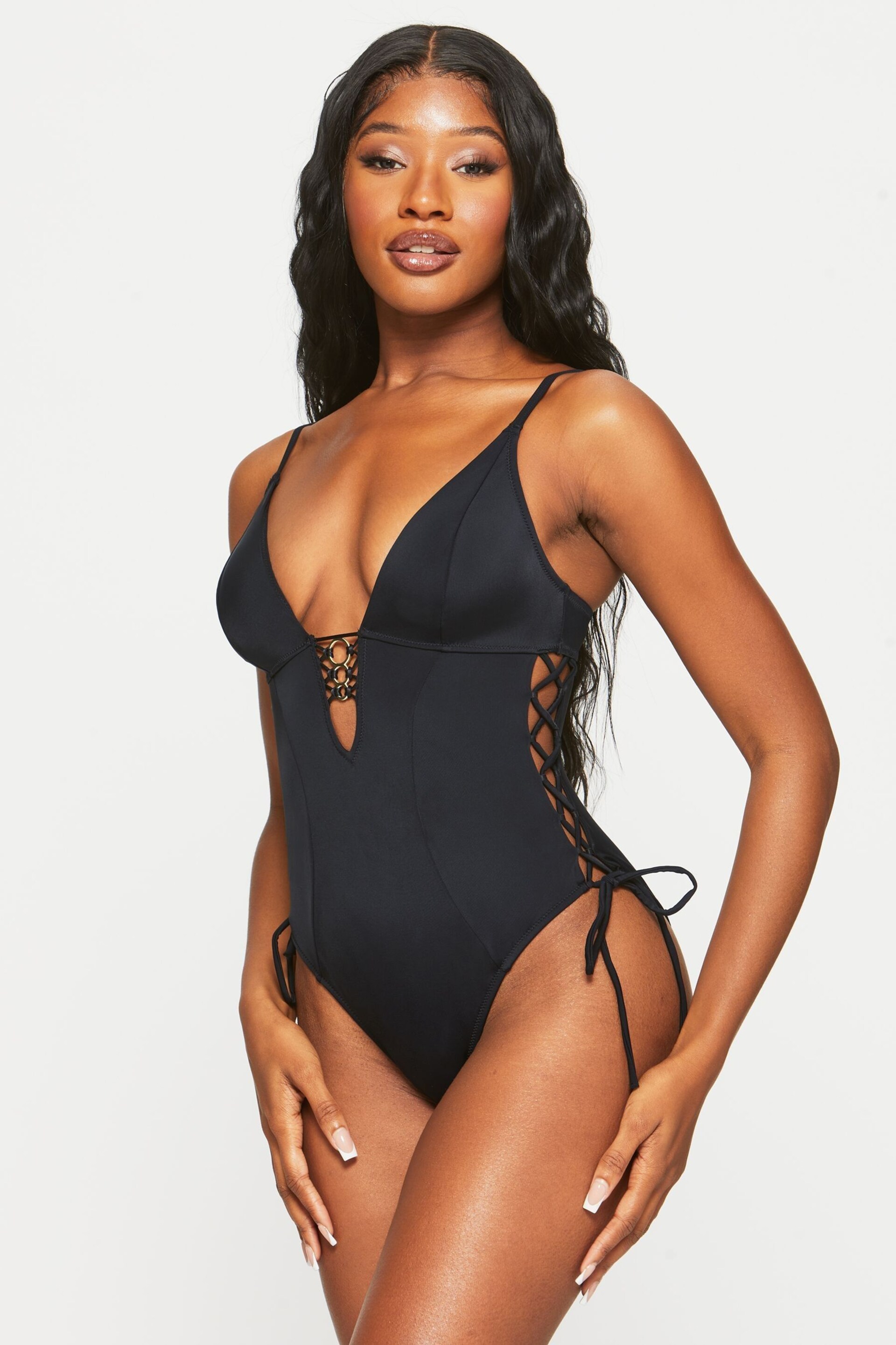 Ann Summers Black Miami Dreams Non Padded Soft Swimsuit - Image 1 of 5