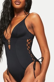 Ann Summers Black Miami Dreams Non Padded Soft Swimsuit - Image 3 of 4