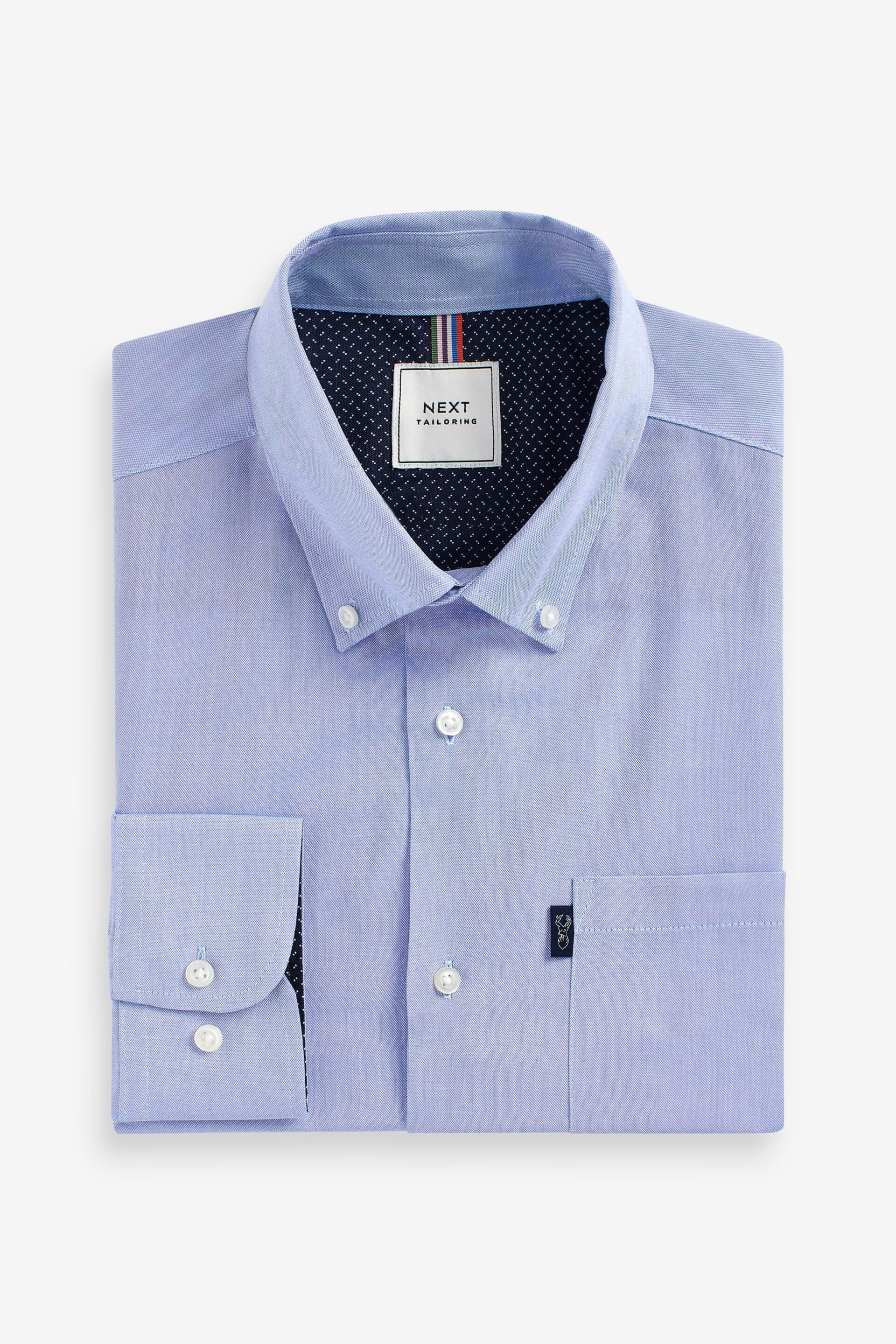 Pale Blue Regular Fit Easy Iron Button Down Oxford Shirt - Image 2 of 3