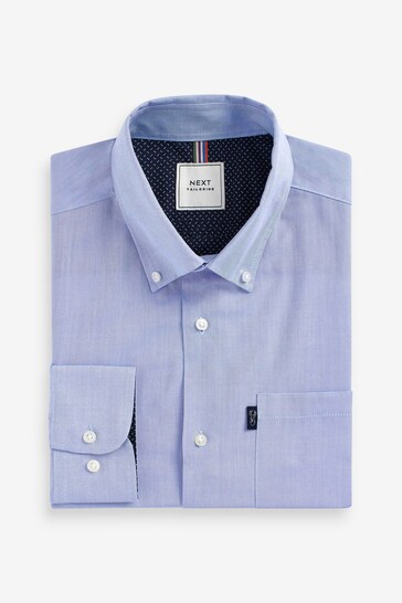 Pale Blue Regular Fit Easy Iron Button Down Oxford Shirt