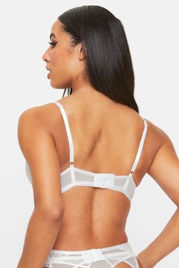 Ann Summers Unforgettable Lace Padded Plunge White Bra