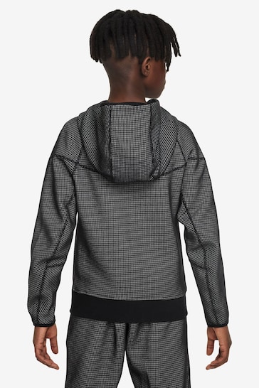 Nike Black Tech Fleece Winterized Zip Through Hoodie