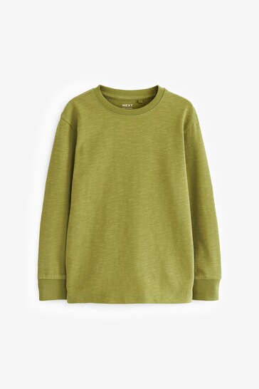 Moss Green Long Sleeve Cosy T-Shirt (3-16yrs)
