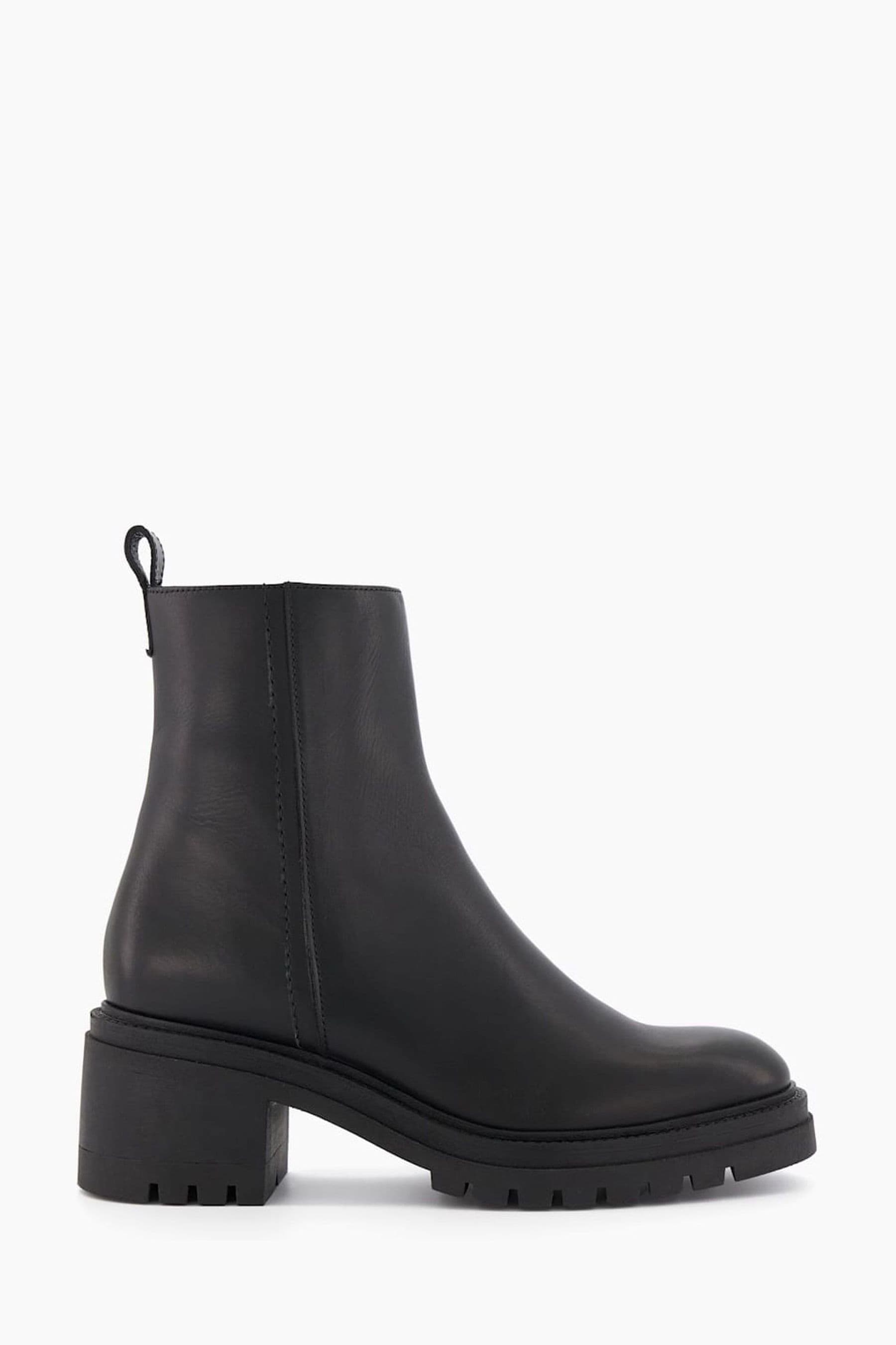 Buy Dune London Black Possessive Cleated Heel Plain Ankle Boots from Next Luxembourg