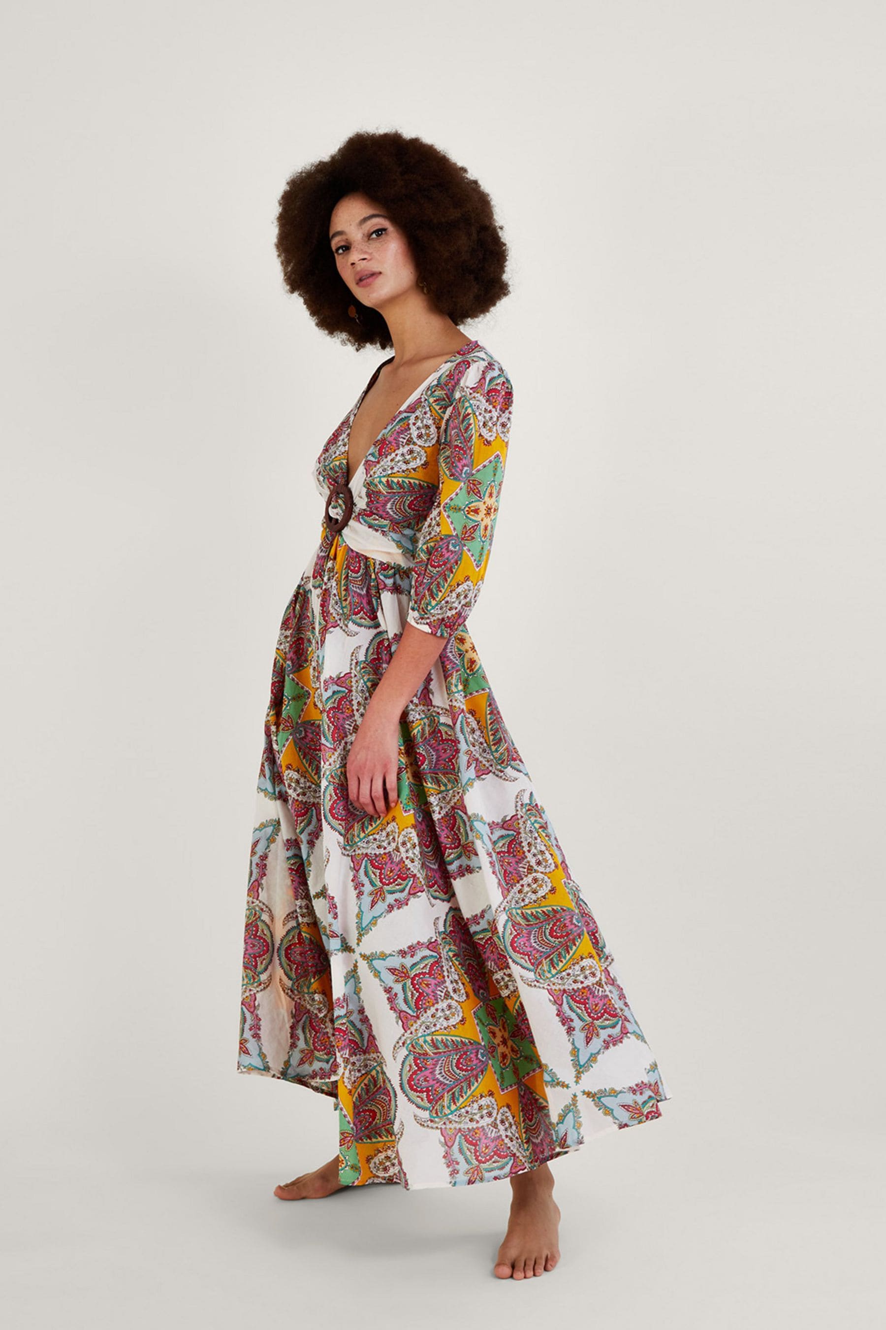Next scarf top print dress