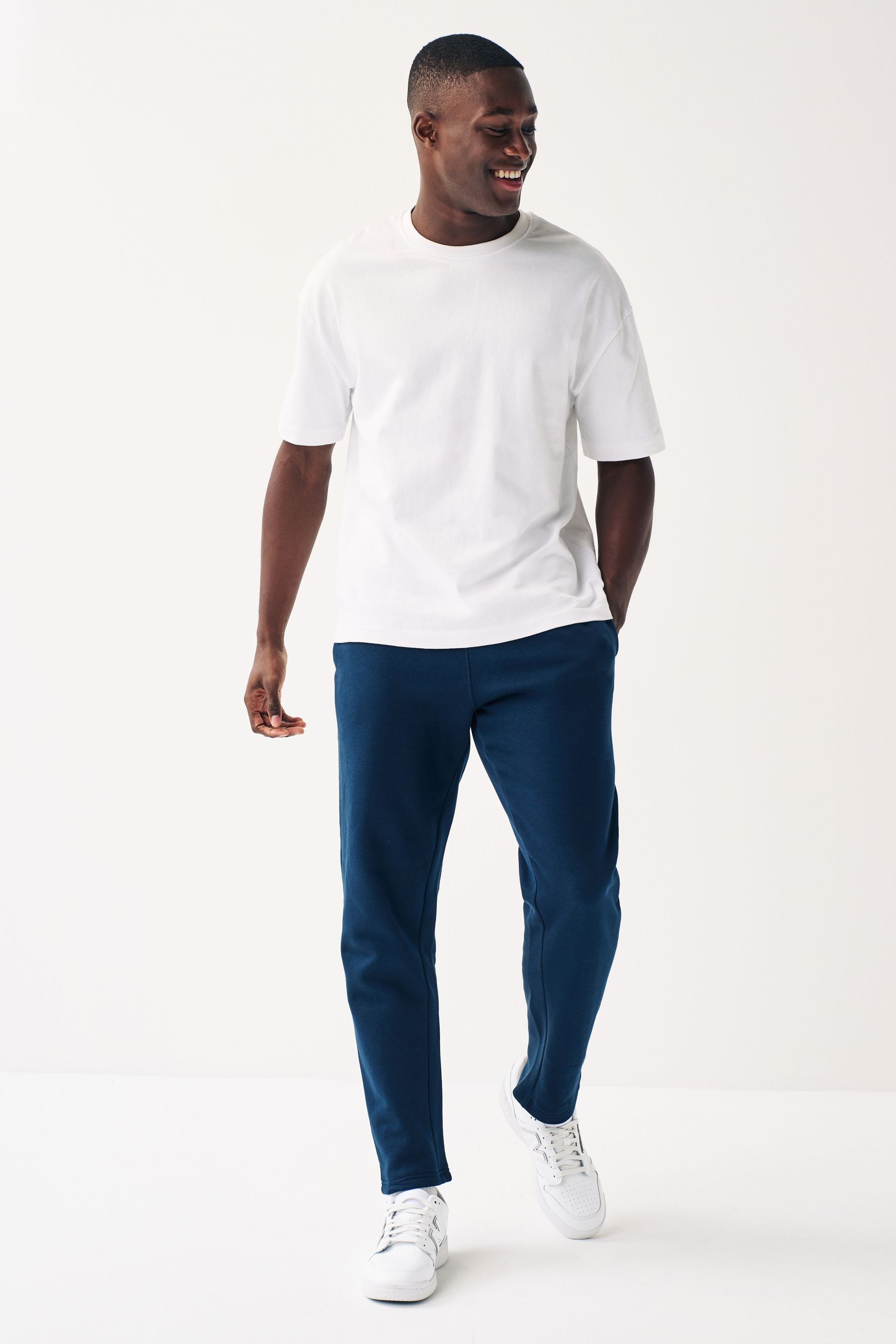 Buy Navy Blue Straight Leg Straight Leg Joggers from the Next UK