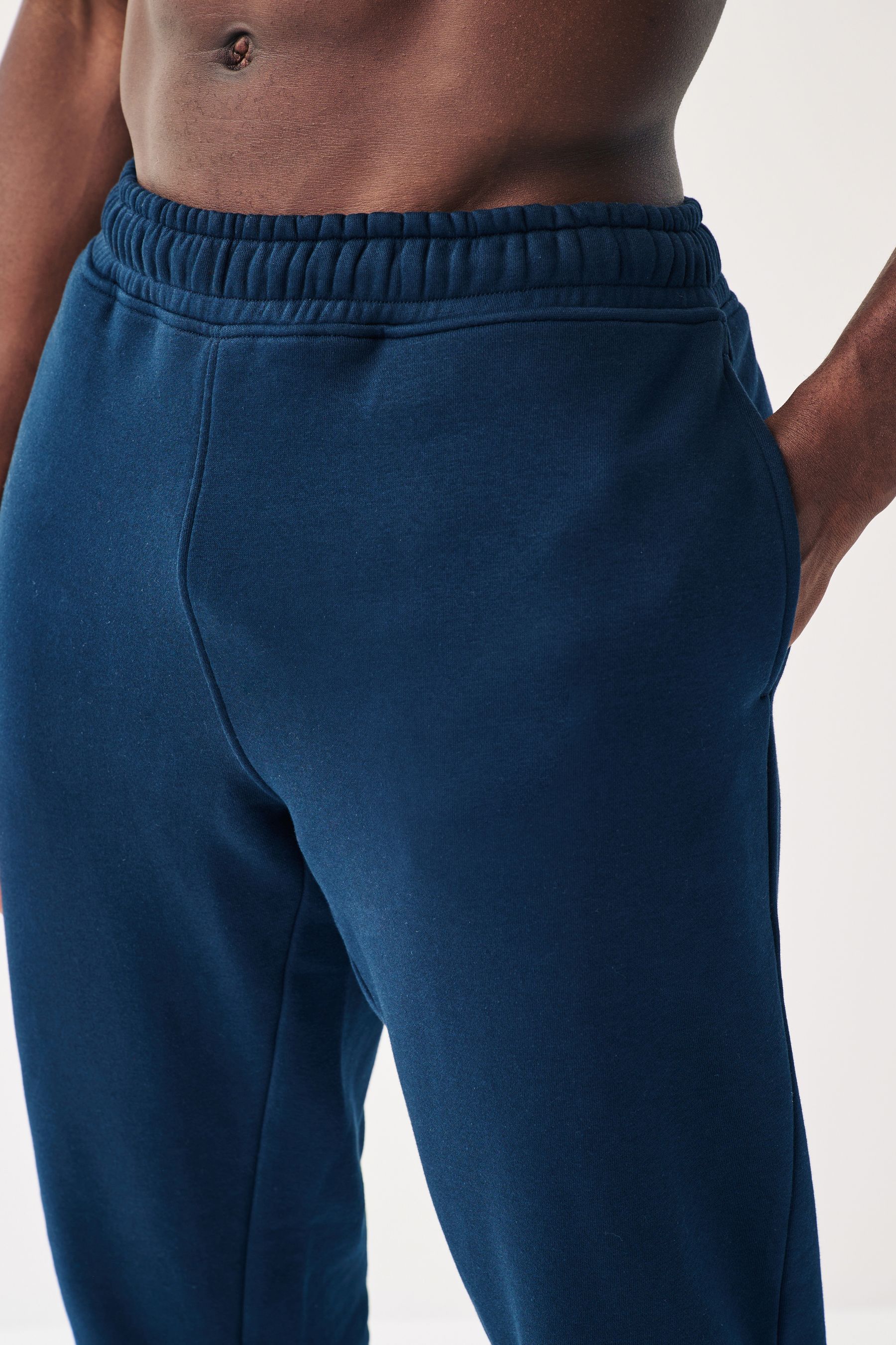 Navy straight leg joggers shop