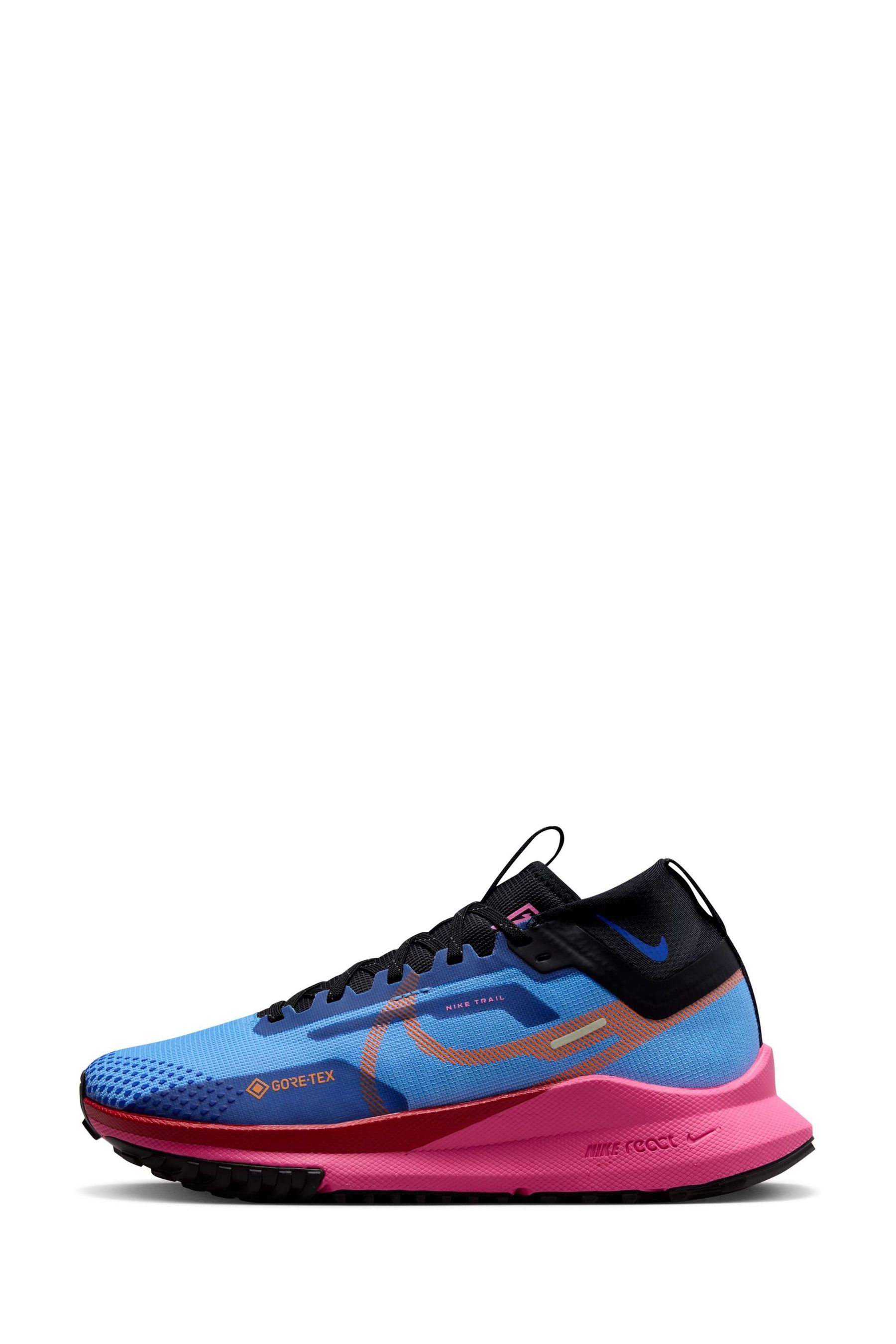 Buy Nike Blue React Pegasus Trail 4 Goretex Waterproof Trail Running Trainers from Next Luxembourg