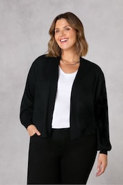 Live Unlimited Curve Fine Knit Short Black Cardigan - Image 2 of 4