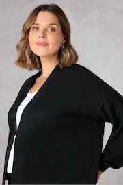 Live Unlimited Curve Fine Knit Short Black Cardigan - Image 3 of 4