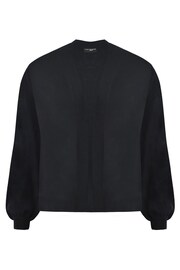 Live Unlimited Curve Fine Knit Short Black Cardigan - Image 4 of 4