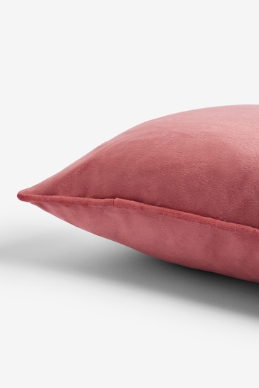 Coral Pink 43 x 43cm Matte Velvet Cushion