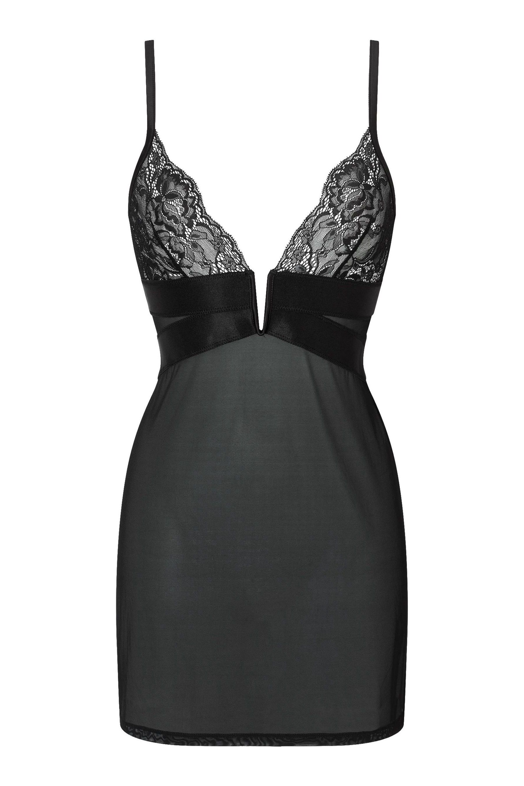 Buy Ann Summers Black Gracious Lace Mesh Chemise Nightie from Next New Zealand