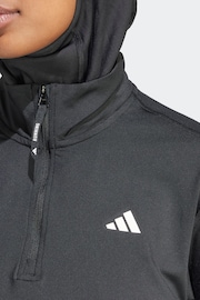 adidas Black Own The Run 1/2 Zip Sweatshirt - Image 3 of 5