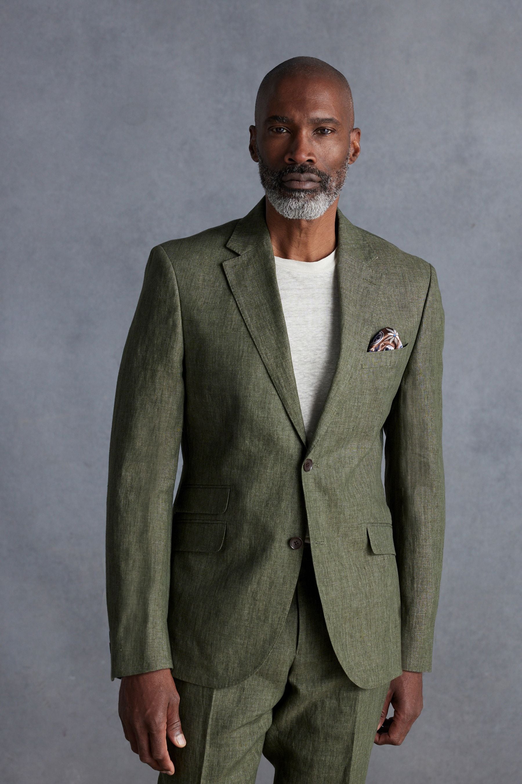 Green and grey jacket top