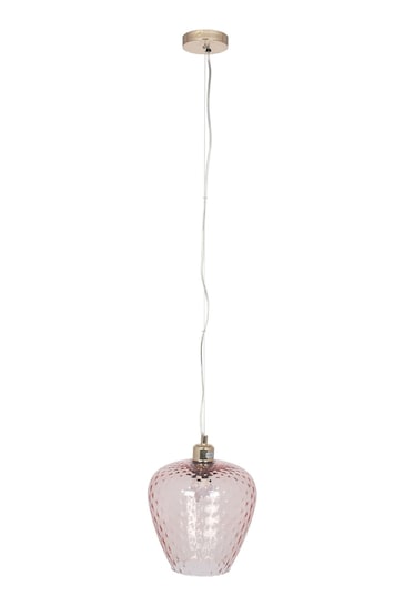 Pacific Blush Pink Almada Textured Glass Electrified Pendant