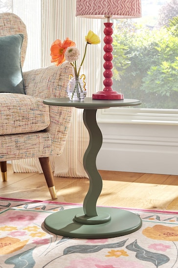 Green Wiggle Side Table