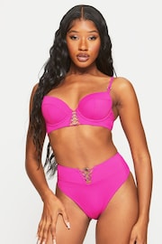 Ann Summers Pink Bright Miami Dreams High-Waisted Bikini Bottoms - Image 1 of 6