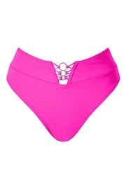 Ann Summers Pink Bright Miami Dreams High-Waisted Bikini Bottoms - Image 6 of 6