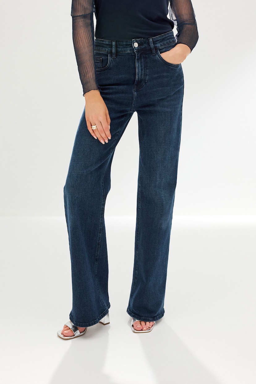 Inky Blue Wide Leg Jeans - Image 3 of 7