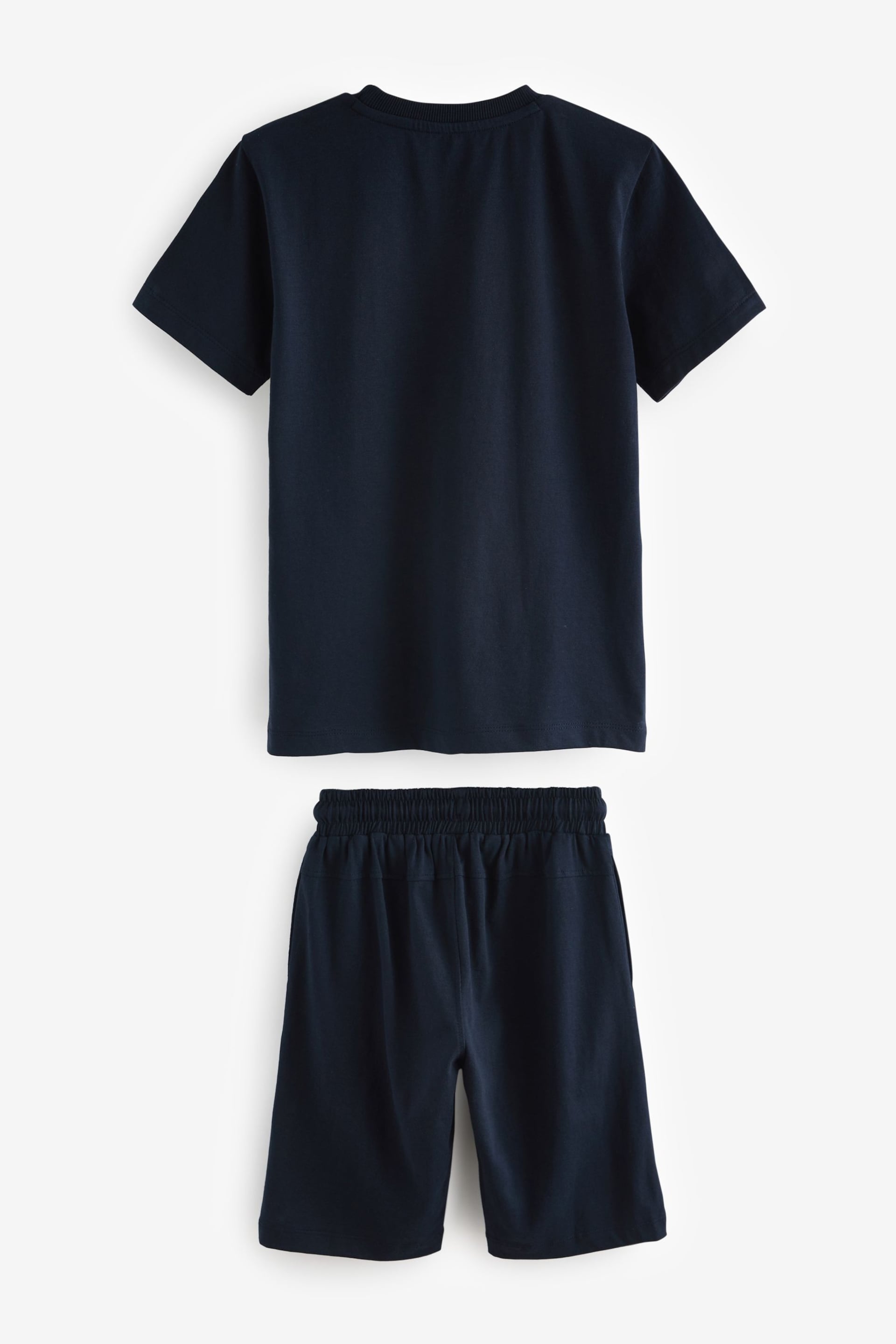 Navy Short Sleeve License T-Shirt And Shorts Set (3-16yrs) - Image 2 of 3