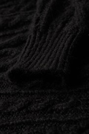 Superdry Black High Neck Cable Knit Jumper - Image 6 of 6