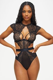 Ann Summers Black High Neck Zalia Lace Body - Image 1 of 5