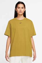 Nike Yellow Oversized Mini Swoosh T-Shirt - Image 1 of 3