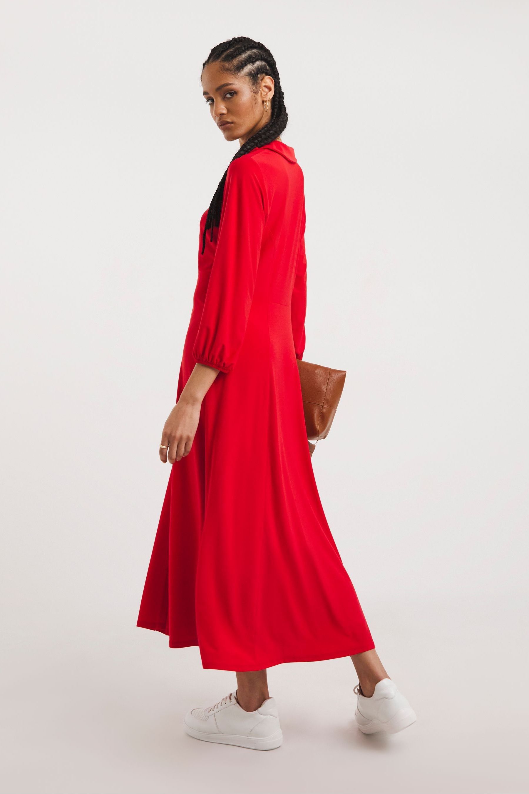 Buy JD Williams Red Smart Midi Swing Dress from Next Belgium