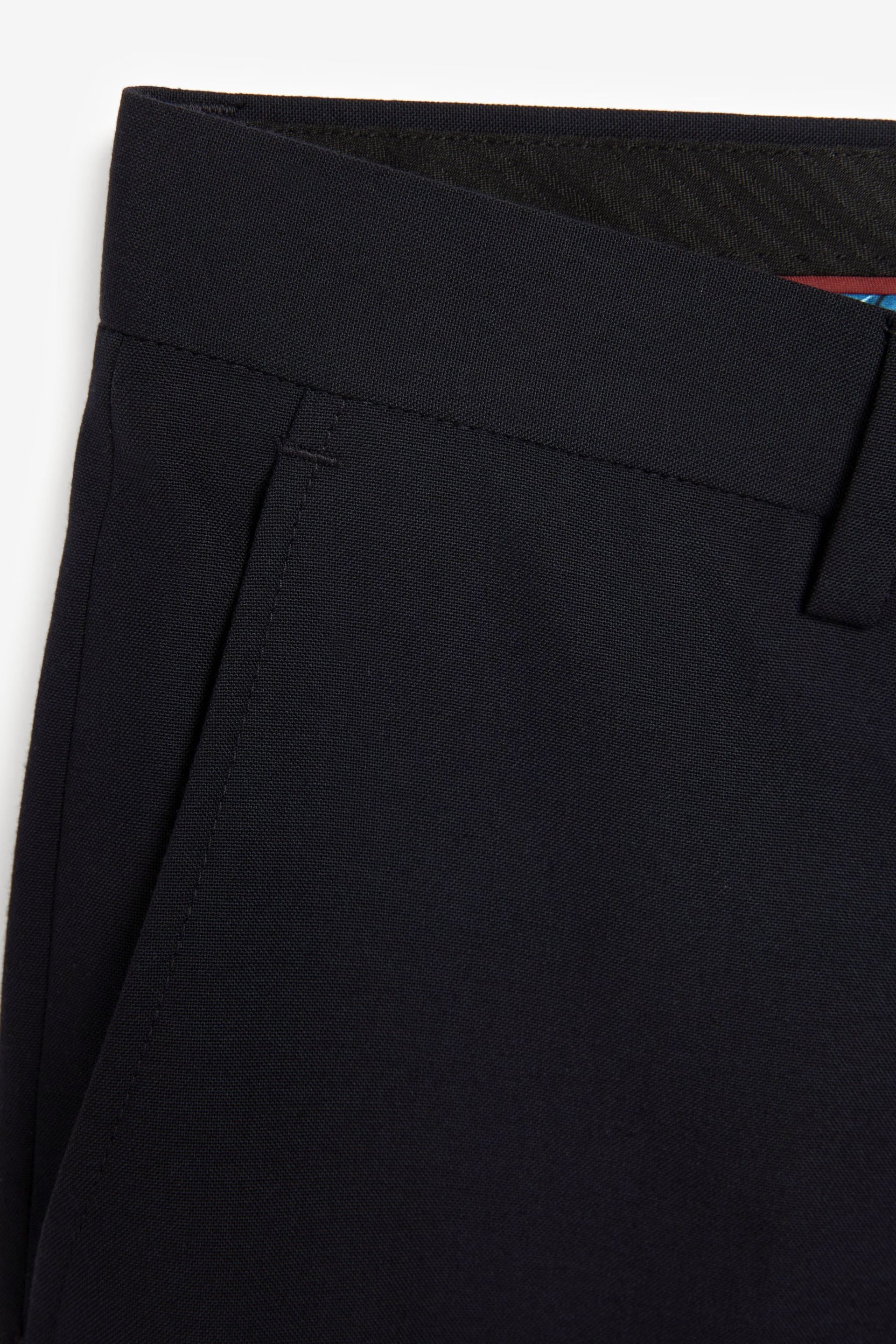 Navy Blue Slim Suit Trousers - Image 6 of 7