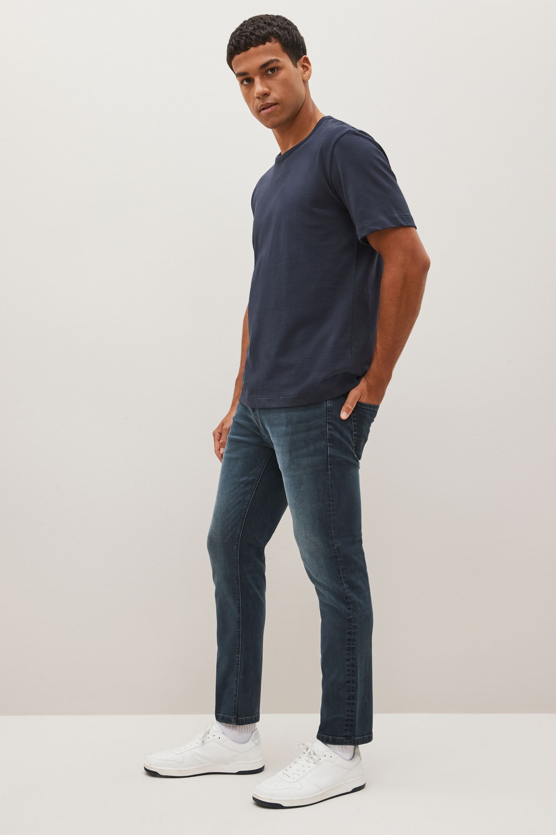 Navy Smoky Slim Fit Classic Stretch Jeans - Image 2 of 7