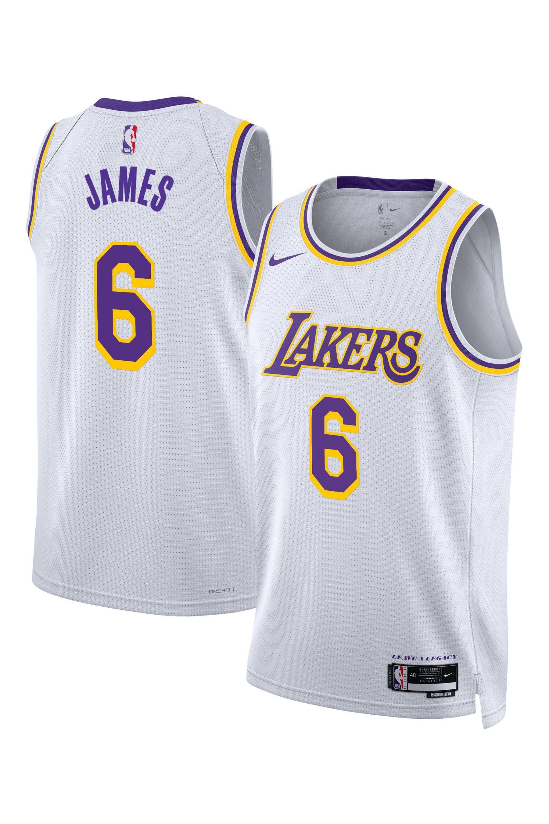La lakers jersey white sales