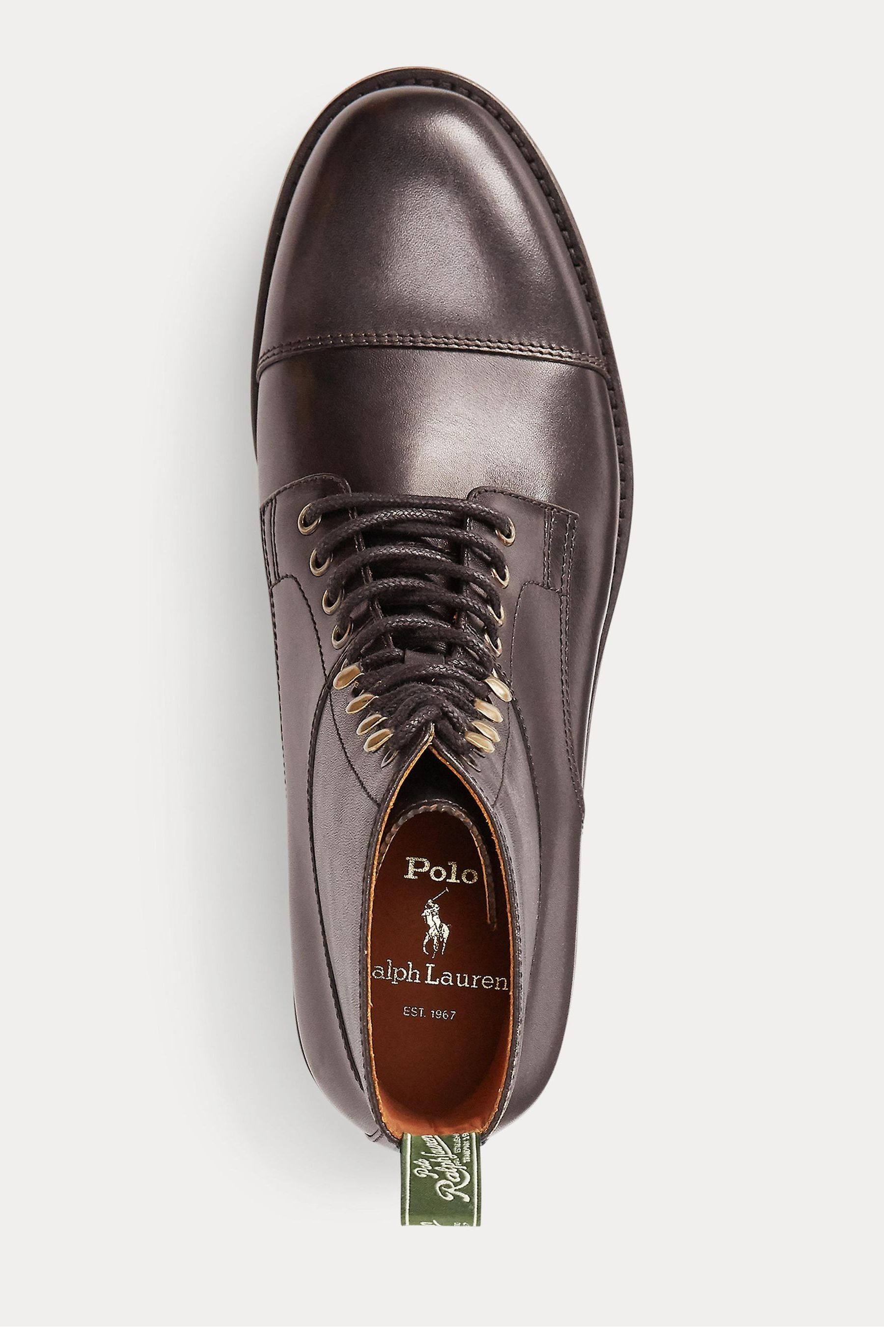 Buy Polo Ralph Lauren Brown Bryson Cap Toe Leather Boots from Next Ireland