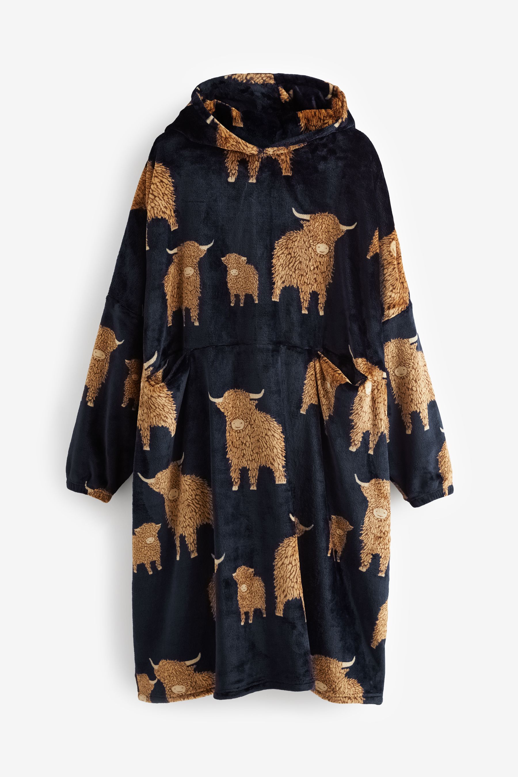 Buy Navy Blue Hamish The Highland Cow Oversized Blanket Hoodie from the Next UK online shop