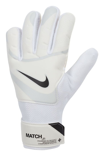Nike White Match Jr. Goal Keeper Gloves