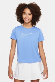 Nike Blue Dri-FIT One Short-Sleeve Training Top - Image 1 of 5