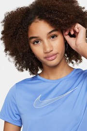 Nike Blue Dri-FIT One Short-Sleeve Training Top - Image 3 of 5