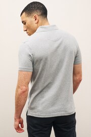 Barbour® Grey Marl Classic Pique Polo Shirt - Image 5 of 12