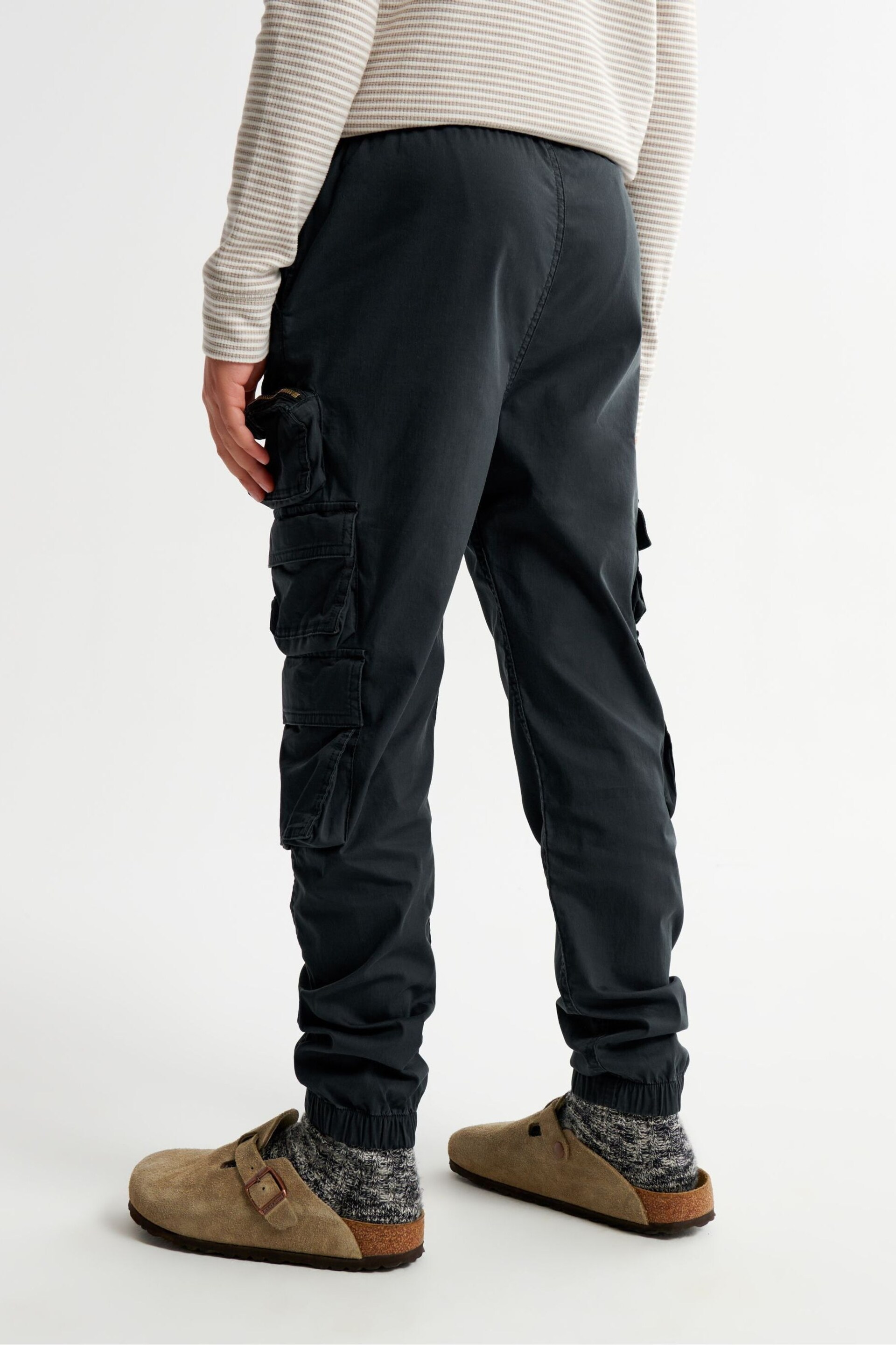 Abercrombie & Fitch Black Cargo Joggers - Image 2 of 9