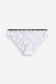 White/Grey/Pink/Light Green Bikini Cotton Rich Logo Knickers 4 Pack - Image 8 of 10