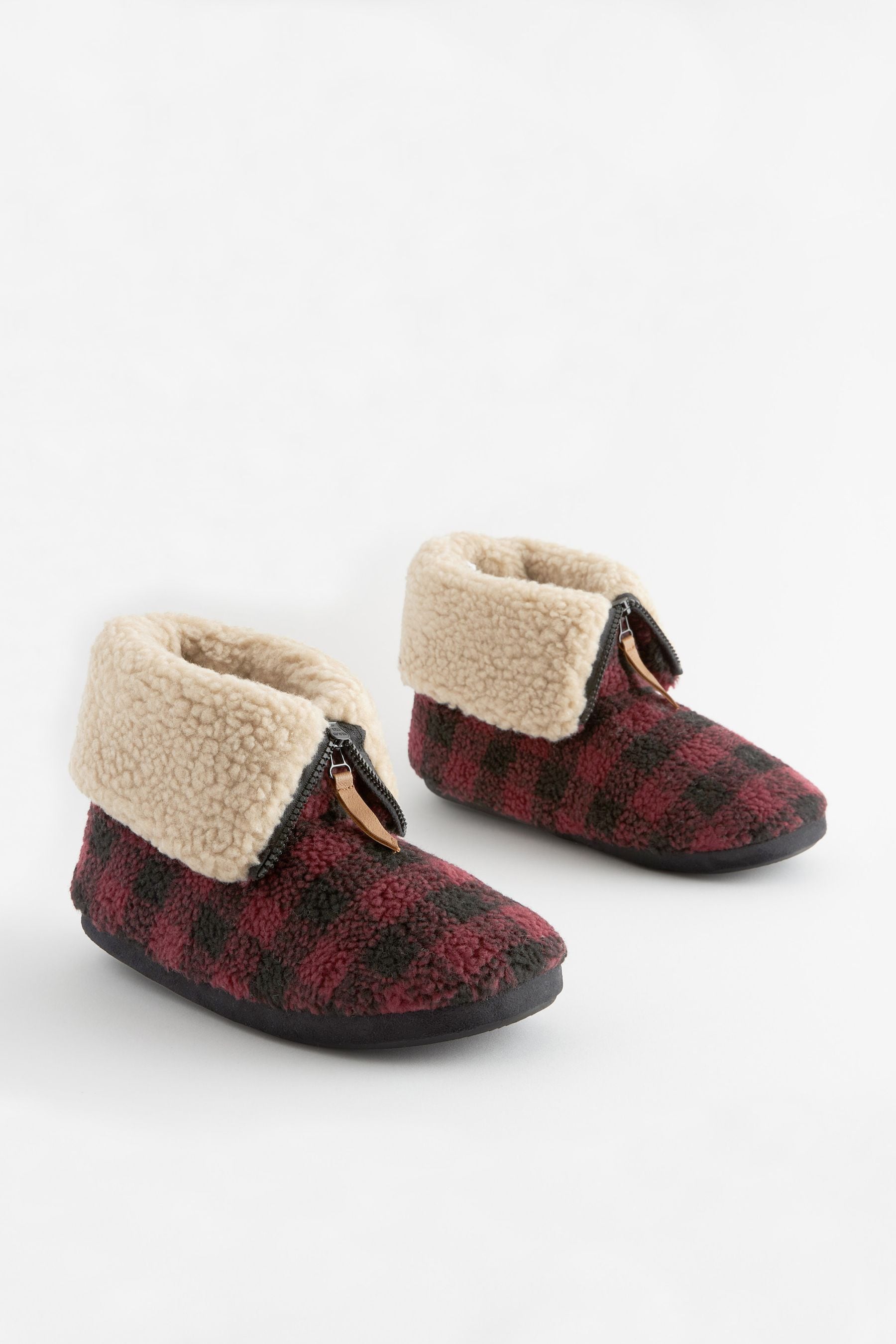 Buy Red Printed Zip Slipper Boots from Next Luxembourg