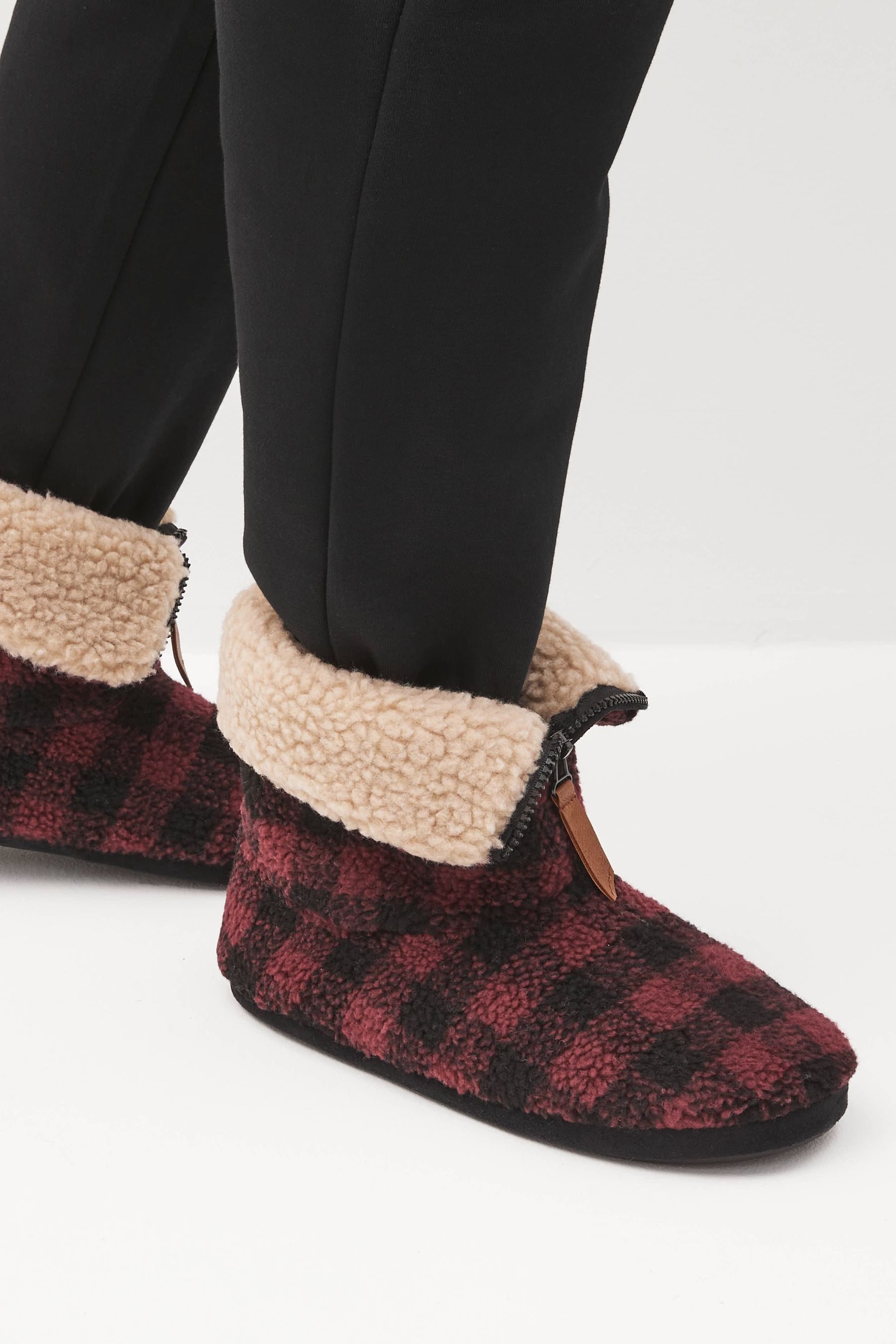 Buy Red Printed Zip Slipper Boots from Next Ireland