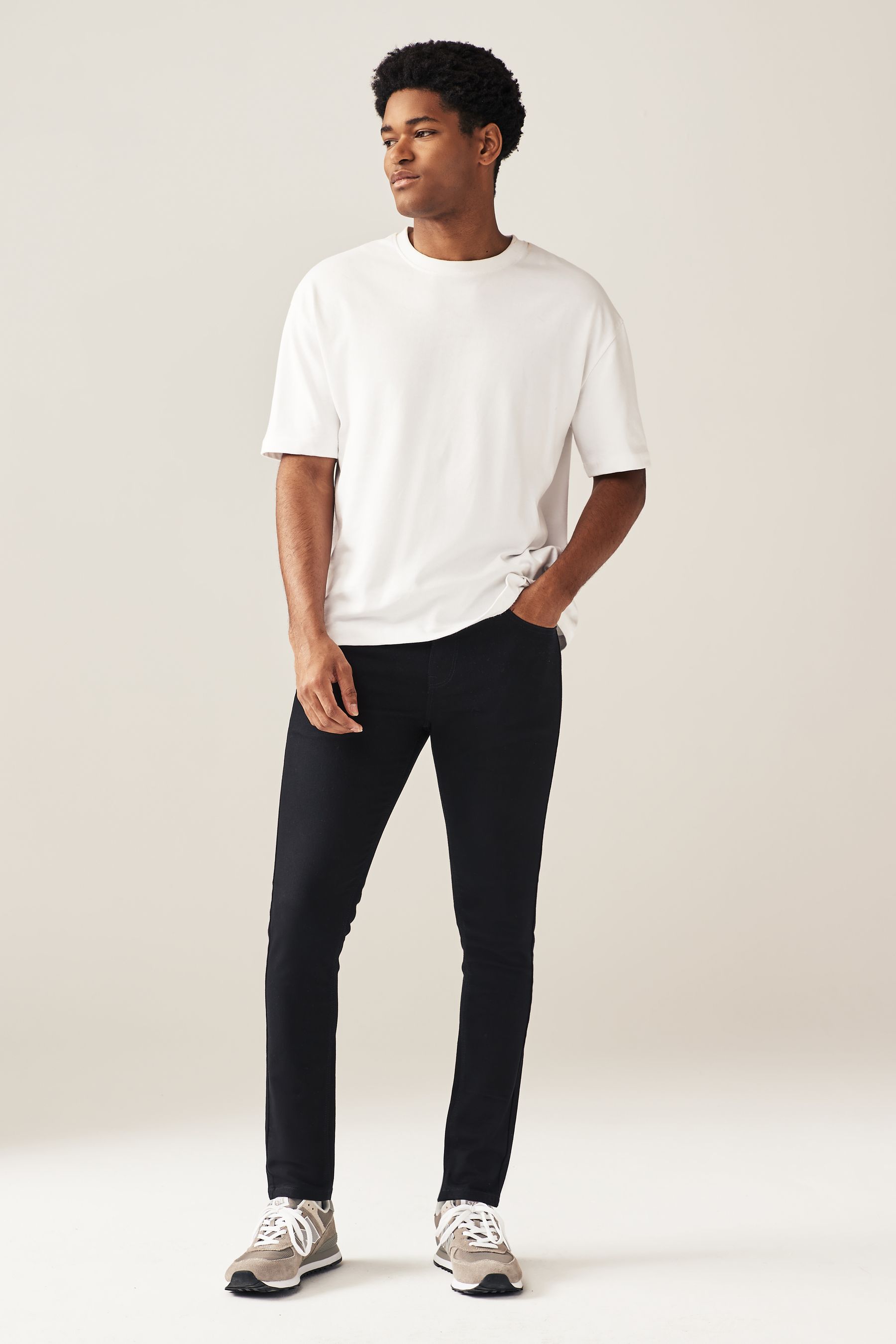 Black super skinny stretch jeans cheap