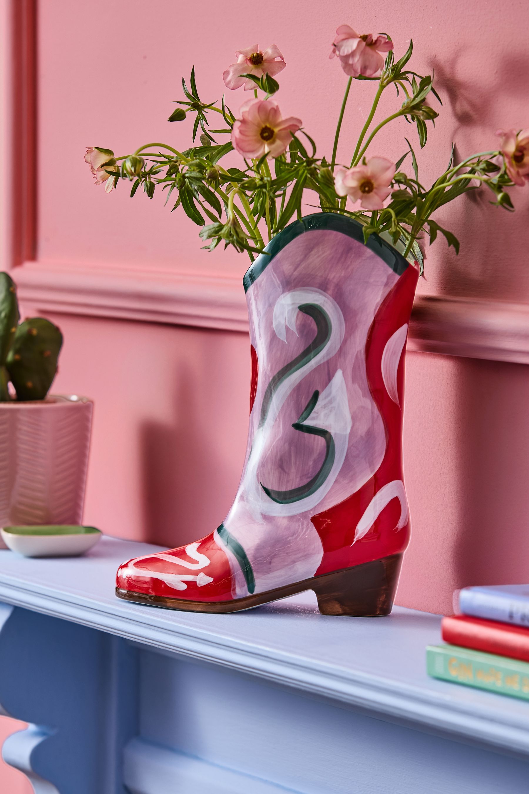 Buy Eleanor Bowmer Purple Cowboy Boot Vase from the Next UK online shop