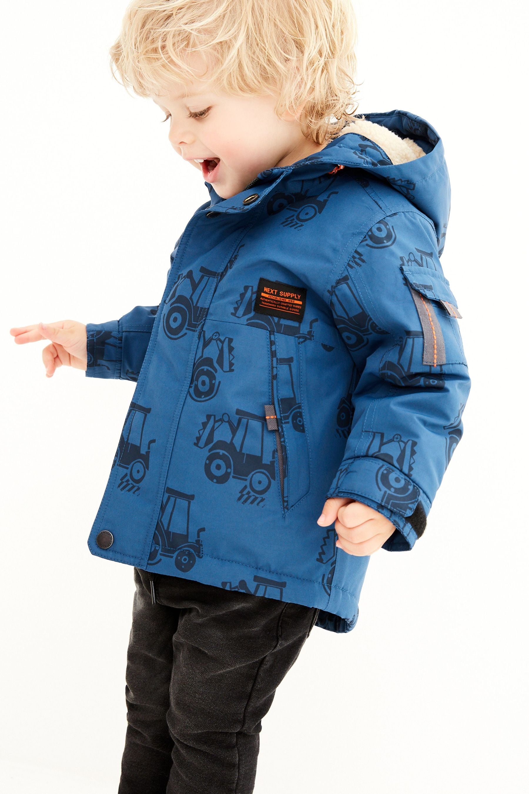 Cobalt Blue Digger Waterproof Coat 3mths 7yrs