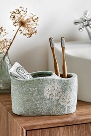 Green Sage Floral Toothbrush Tidy - Image 1 of 3