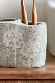 Green Sage Floral Toothbrush Tidy - Image 2 of 3